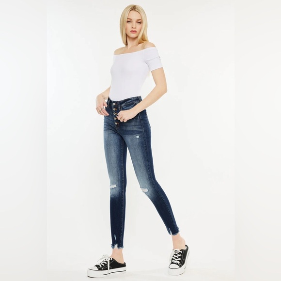 Kancan High rise ankle skinny jean size 25 NWT - Picture 2 of 7